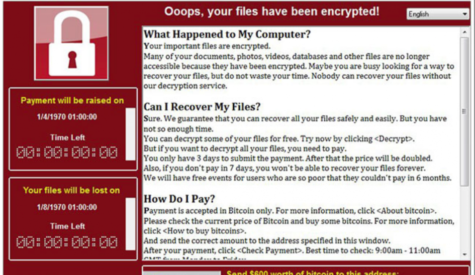 Virus Ransomware WannaCry de telefónica